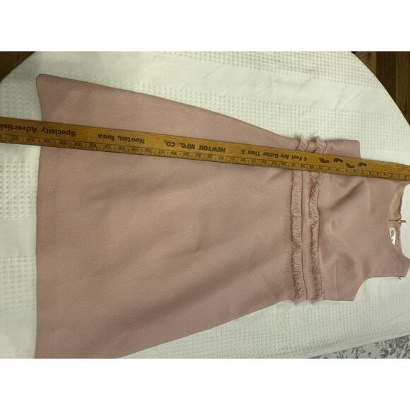 Eliza J Pink Sz 4 Shift Knee Length Sleeveless Dress Tweed Light Academic - Picture 4 of 10